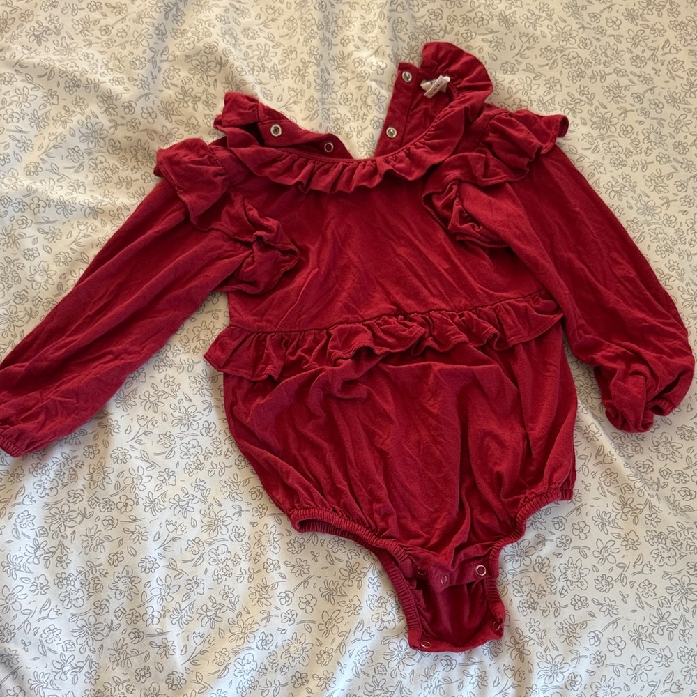 Kate Quinn Cherry Red Baby Romper